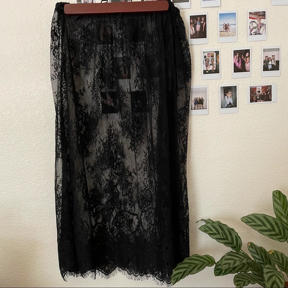 Sheer Lace Maxi Skirt 🖤